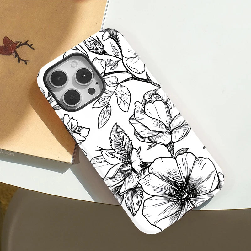 IPHONE Botanical Line Art Case