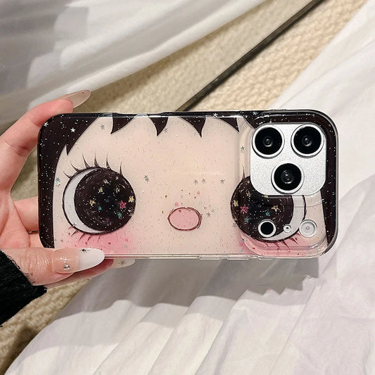Kawaii Cat Face Case For iPhone 17 16 15 14 13 Pro Max