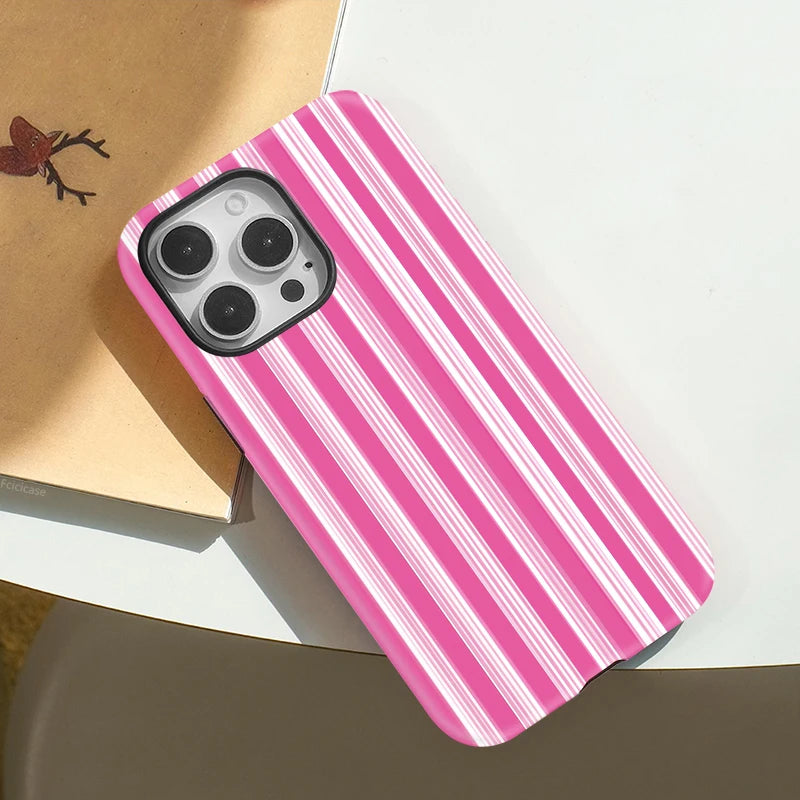 IPHONE Pink Stripe Aura Case