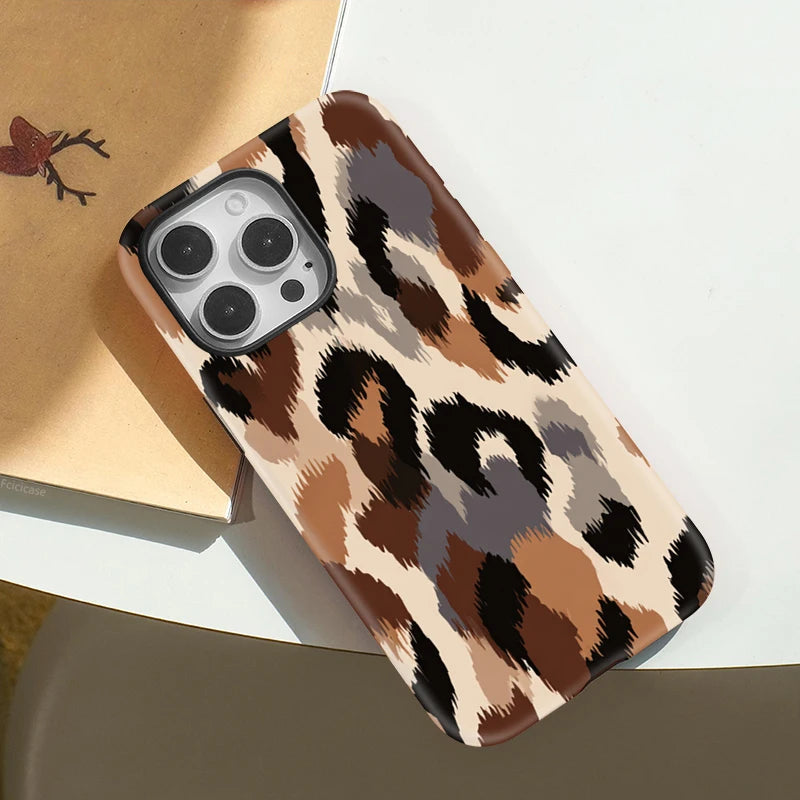 IPHONE Earth Leopard Vintage Case