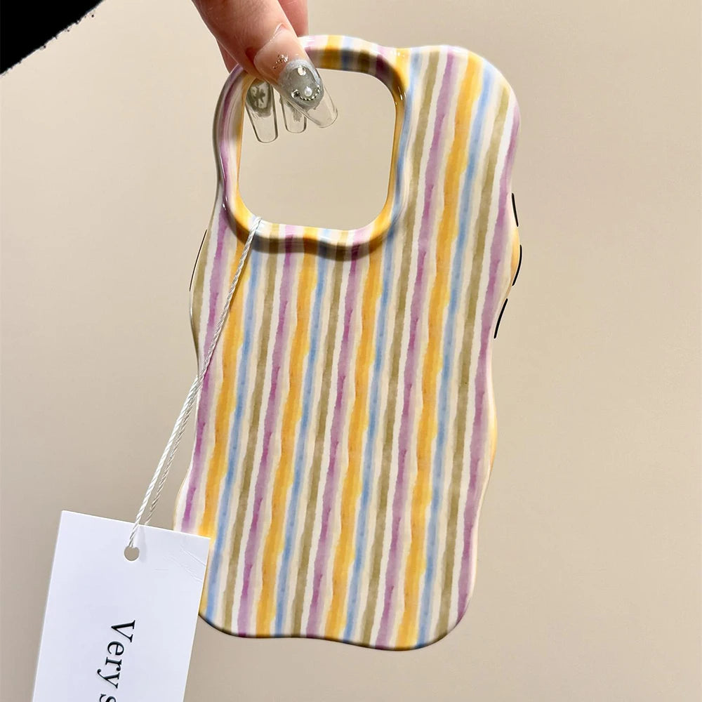 Green Stripe Tote Case for IPhone 13 14 15 16 17 Pro Max 17Air