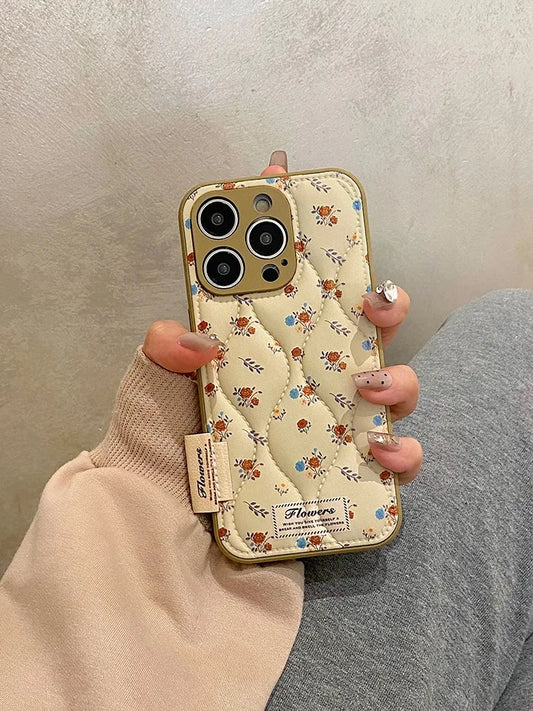 White Floral Minimal Case