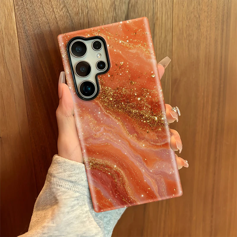 Samsung Galaxy Amber Marble Luxury Case