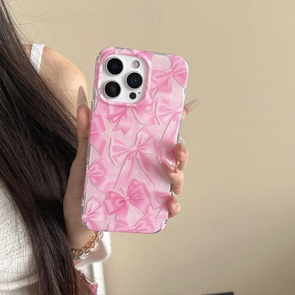 Pink Ribbon Phone Case for IPhone 13 15 14 16 17 Pro Max
