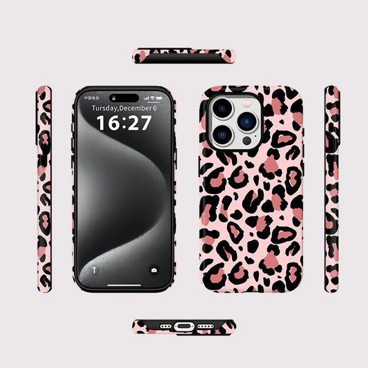 IPHONE Pink Leopard Icon Case