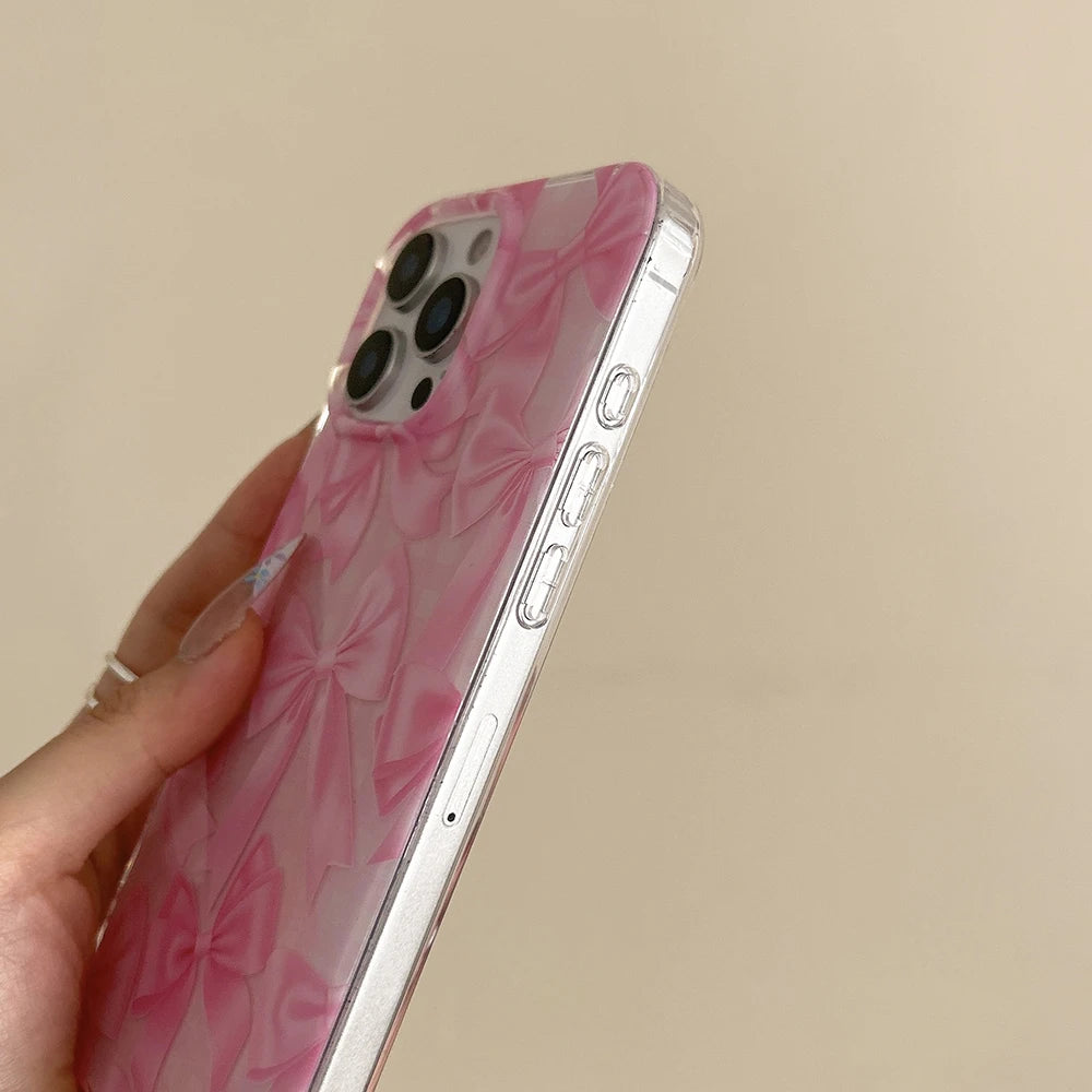 Pink Ribbon Phone Case for IPhone 13 15 14 16 17 Pro Max