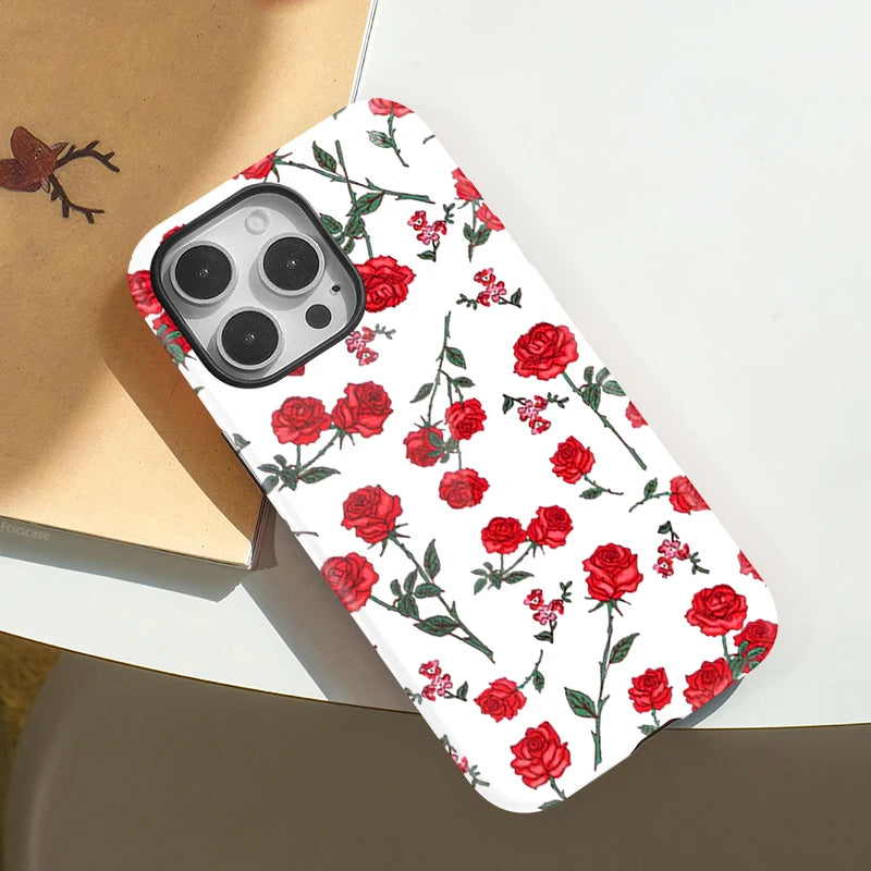 IPHONE Red Rose Garden Case
