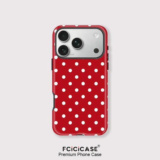 IPHONE Red Polka Dot Statement Case