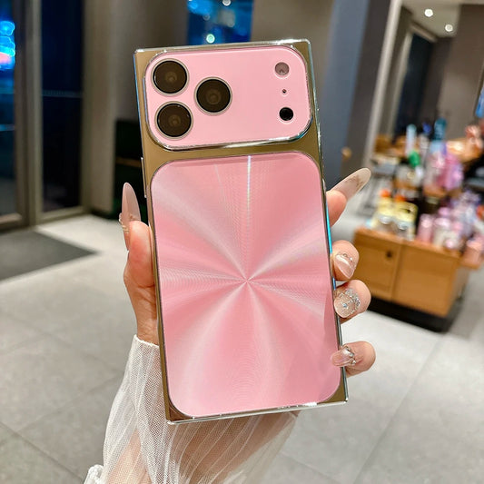 Blush Radial Glow Case for iPhone 17pro 16 15 14 13 Pro Max