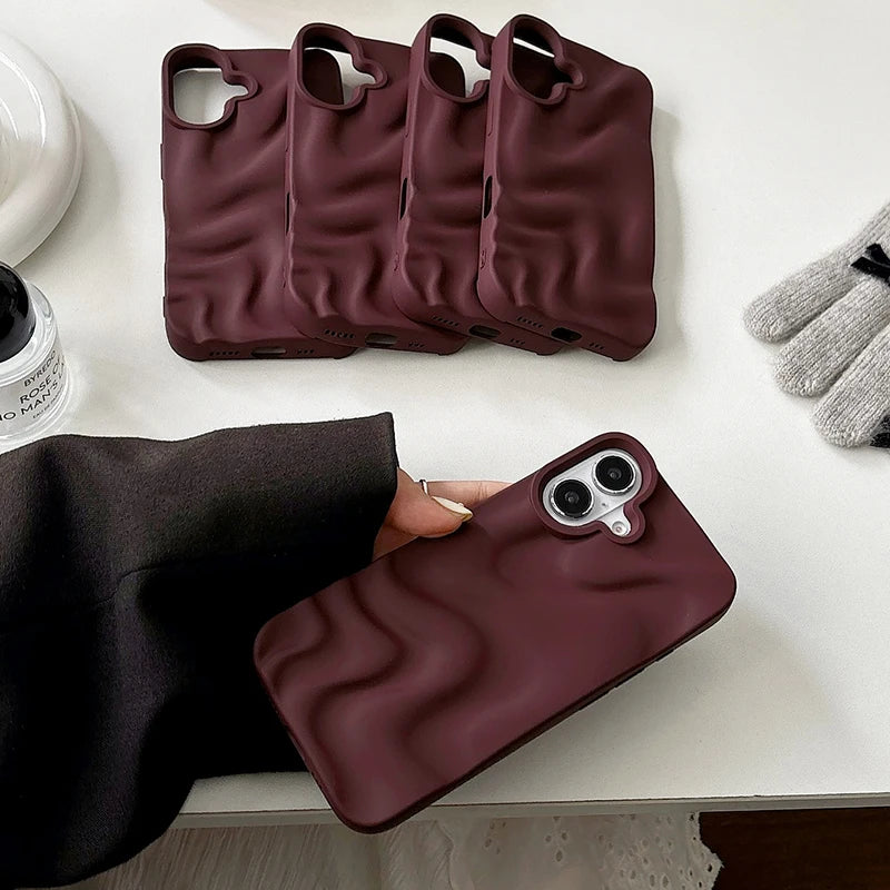 Mocha Cloud Soft Case For iPhone 17 Air 16 15 14 13 12 11 Pro Max
