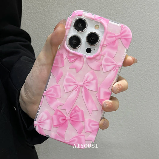 Pink Ribbon Phone Case for IPhone 13 15 14 16 17 Pro Max