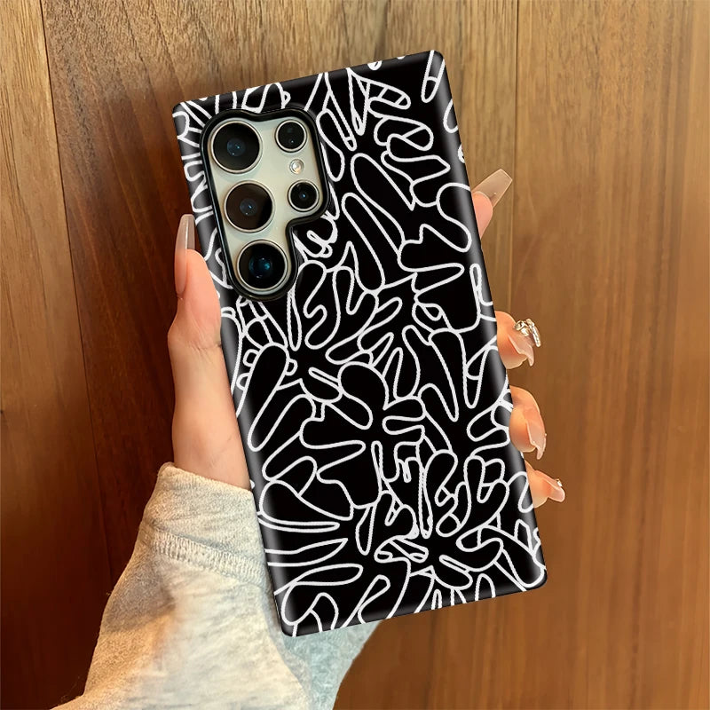 Samsung Galaxy Black Abstract Line Case