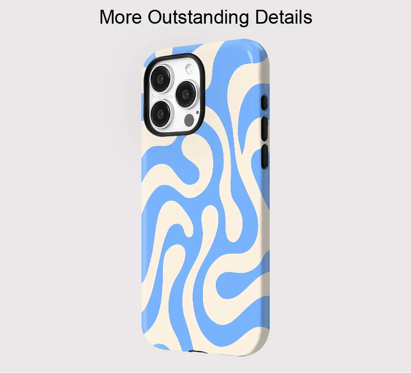 IPHONE Blue Flow Motion Case - Magnetic Cover