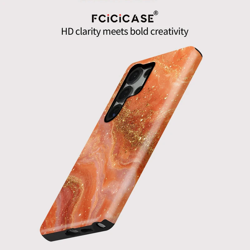 Samsung Galaxy Amber Marble Luxury Case