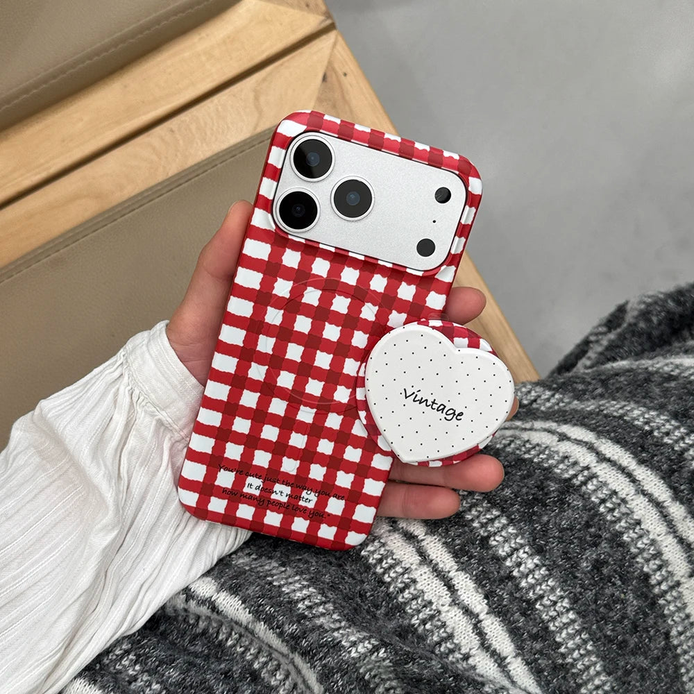 Cherry Picnic Gingham - Magnetic Cover