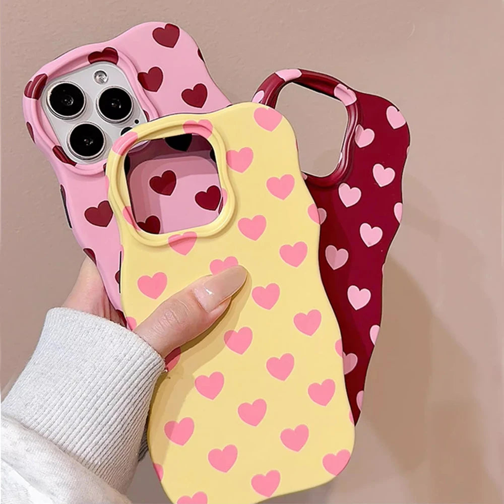 Heart Print Statement Case