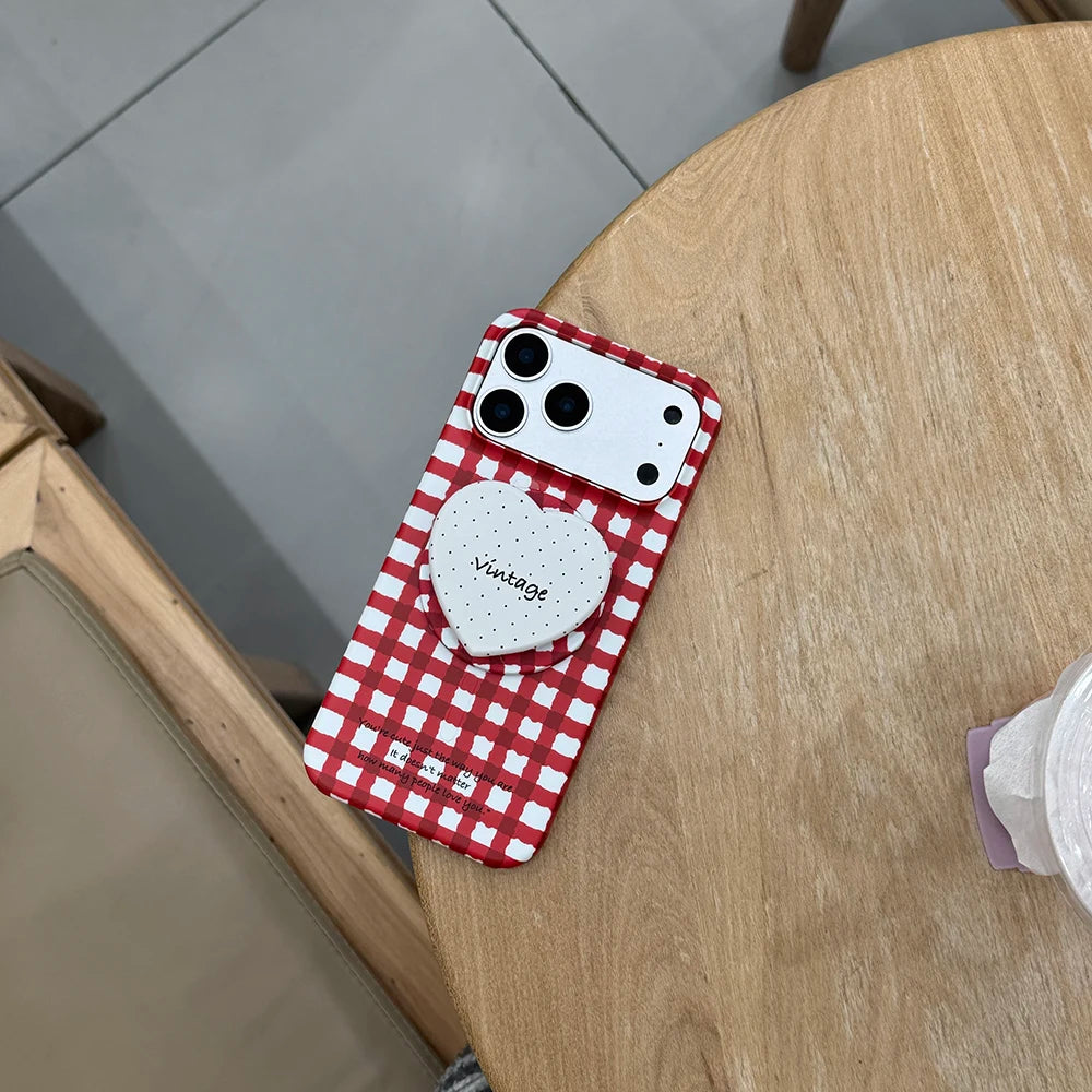 Cherry Picnic Gingham - Magnetic Cover