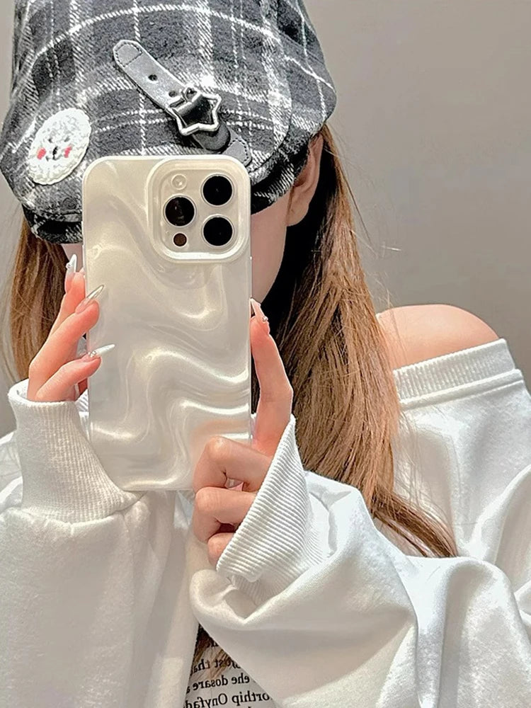 Glossy Pearl Wave Case