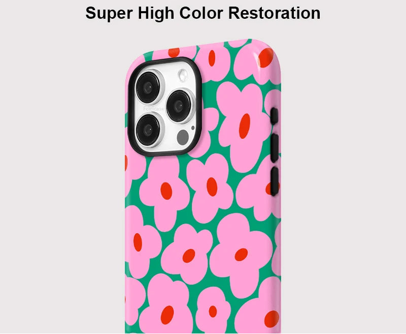IPHONE Pink Floral Pop Case - Magnetic Cover