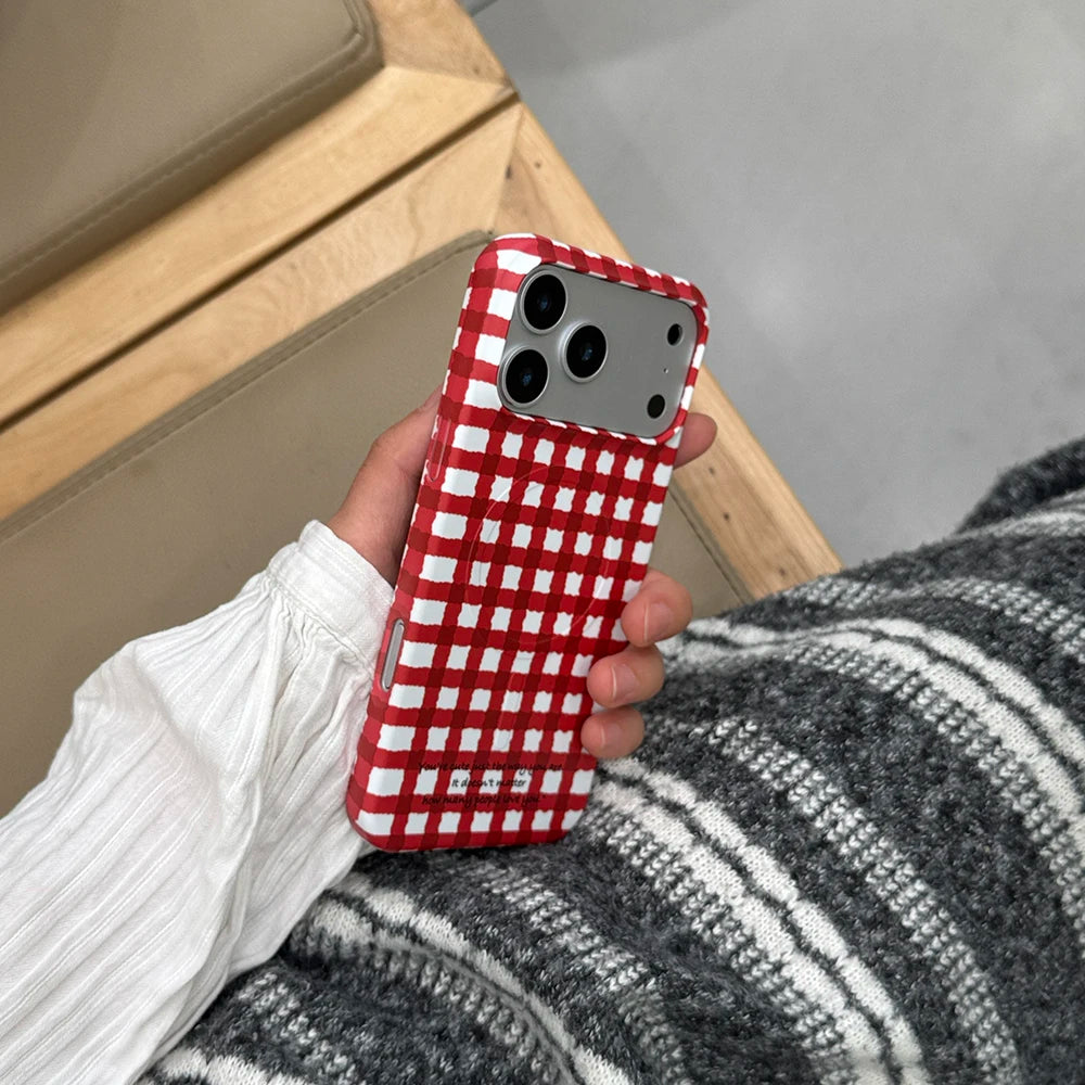 Cherry Picnic Gingham - Magnetic Cover