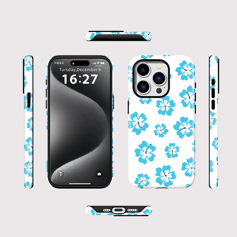 IPHONE Blue Daisy Floral Case