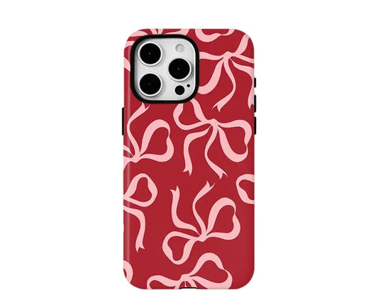 IPHONE Abstract Red Bow Case