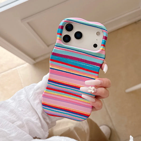 Candy Stripe Duo Case for iPhone 17promax 17pro 17 13 14 15 16