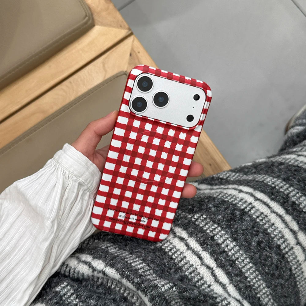 Cherry Picnic Gingham - Magnetic Cover