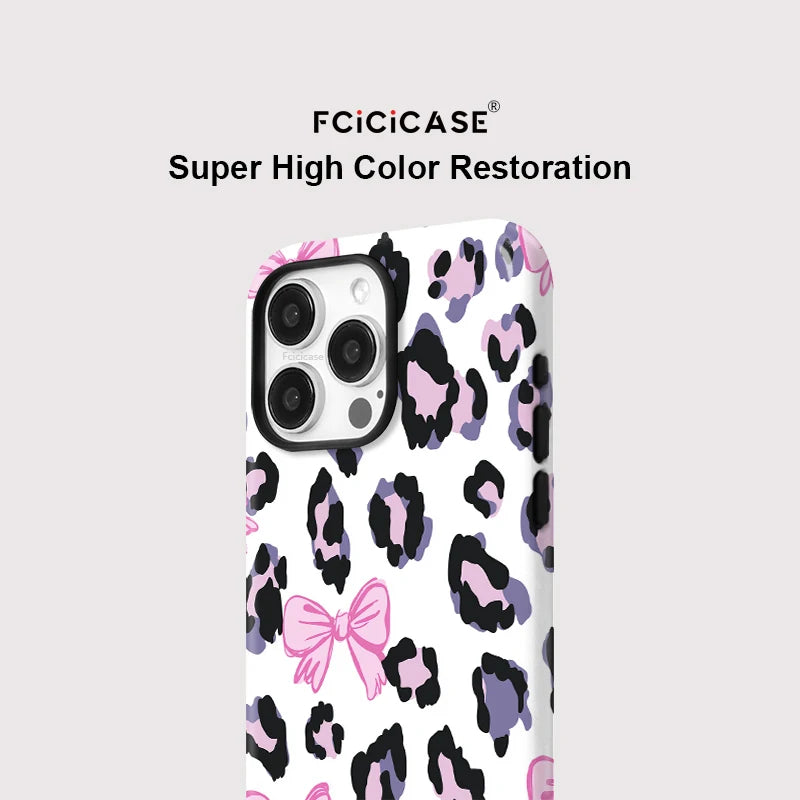 IPHONE Blush Leopard Bow Case