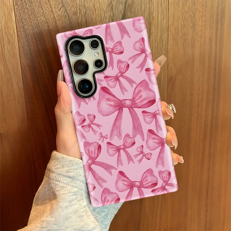Samsung Galaxy Pink Floral Overlay Case