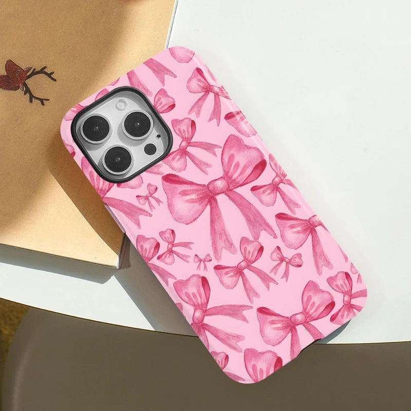 IPHONE Pink Floral Overlay Case