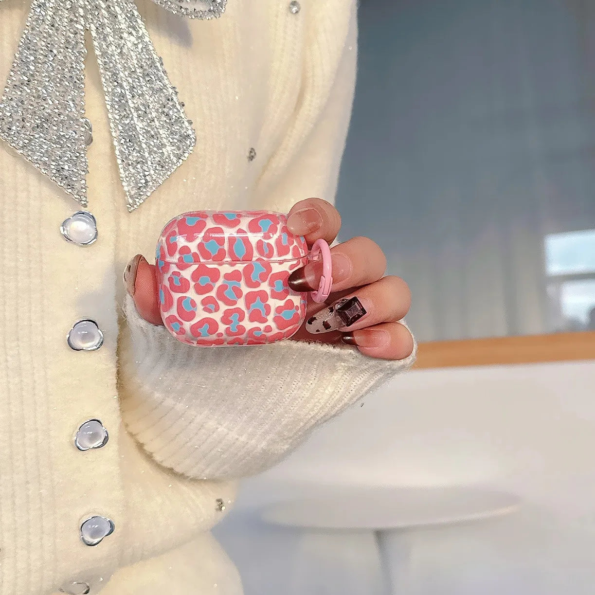 Neon Leopard AirPods Case