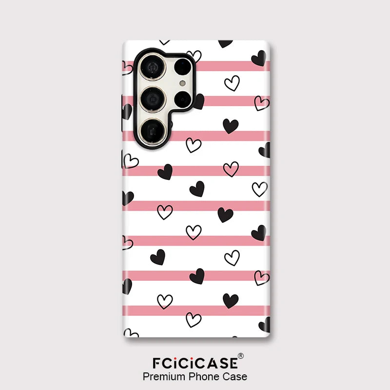Samsung Galaxy Heart Stripe Cute Case