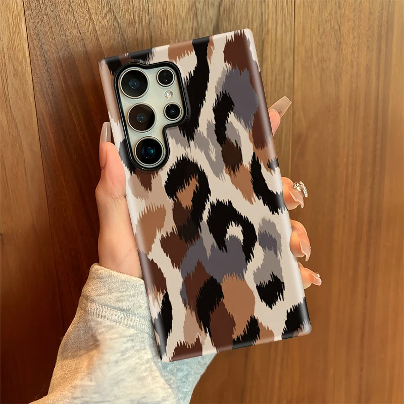 Samsung Galaxy Earth Leopard Vintage Case