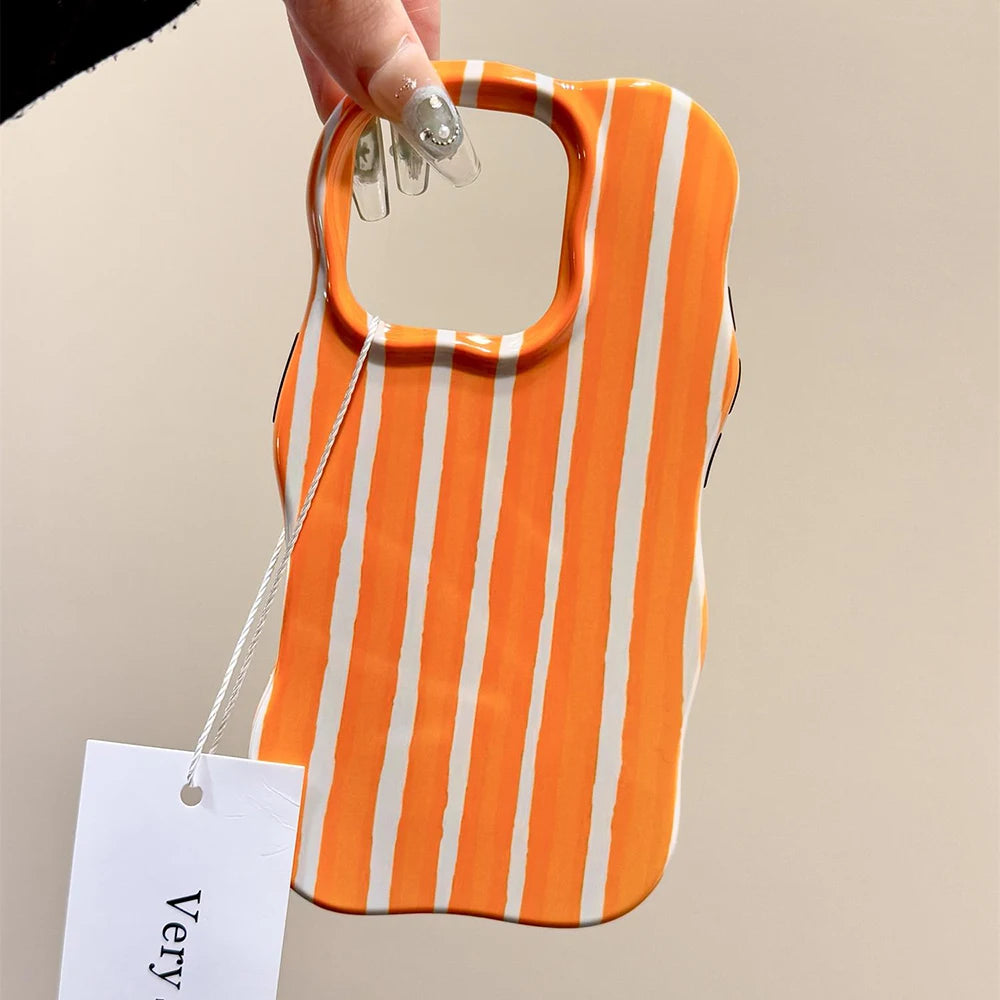 Green Stripe Tote Case for IPhone 13 14 15 16 17 Pro Max 17Air