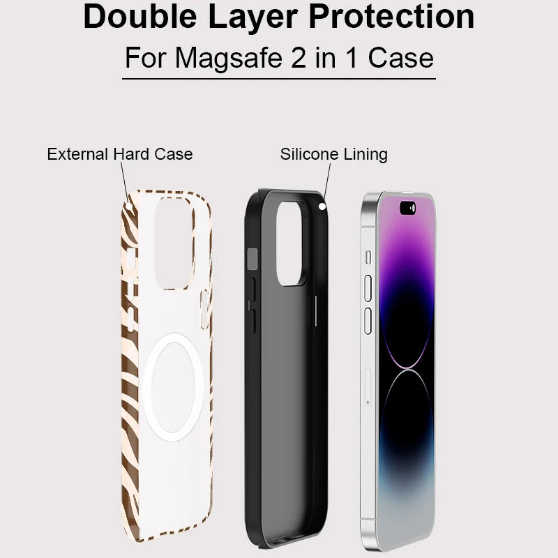 IPHONE Cocoa Zebra Wave Case