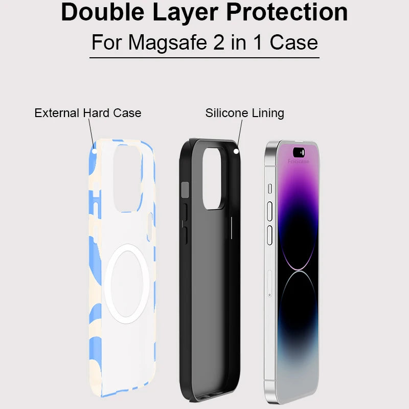 IPHONE Blue Flow Motion Case - Magnetic Cover