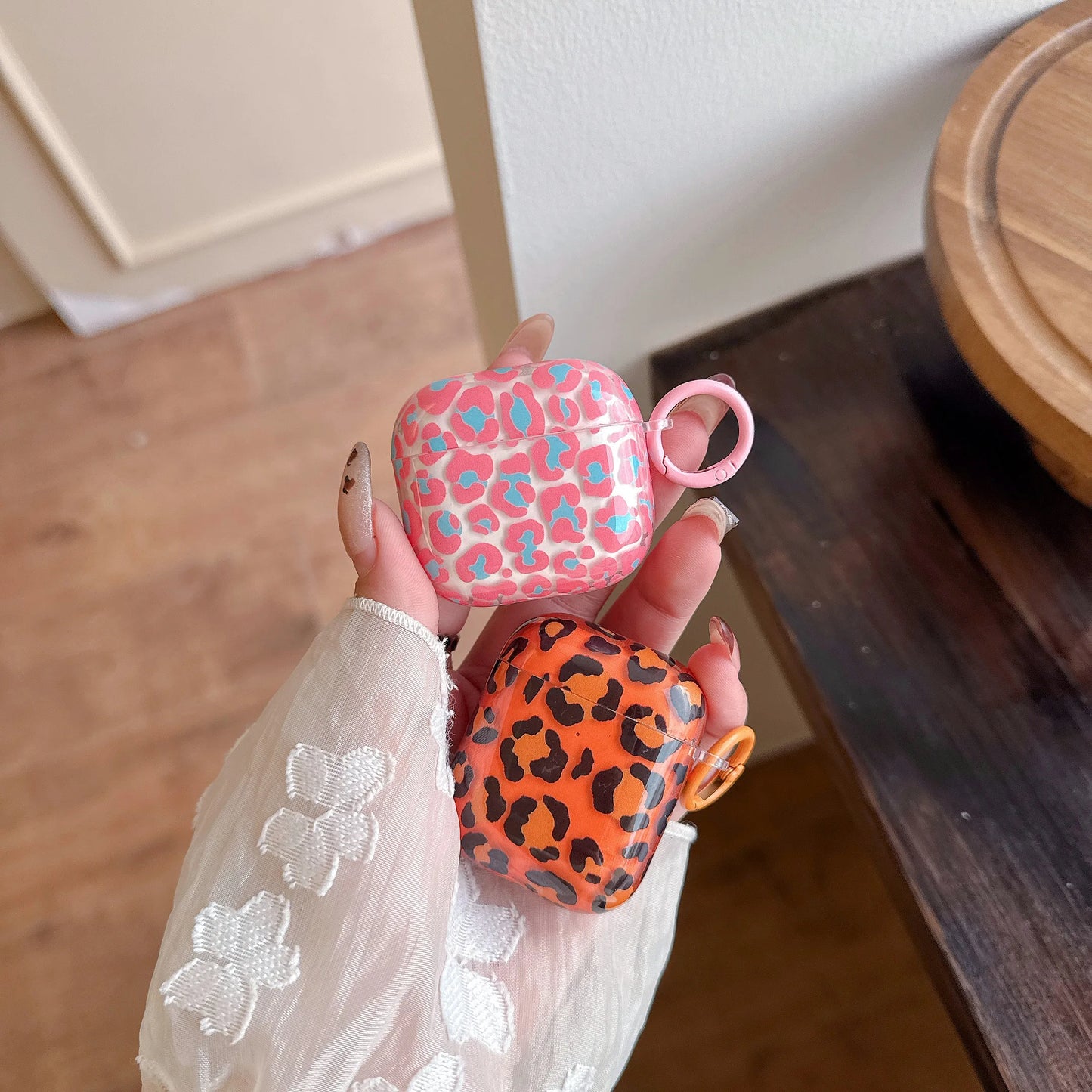 Neon Leopard AirPods Case