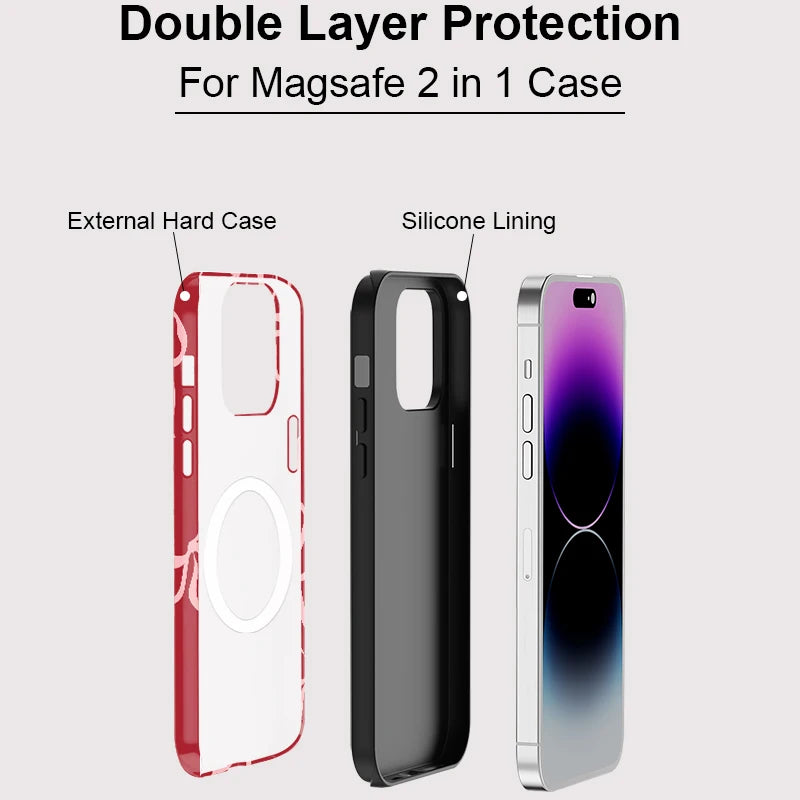 IPHONE 17 Crimson Art - Magnetic Cover