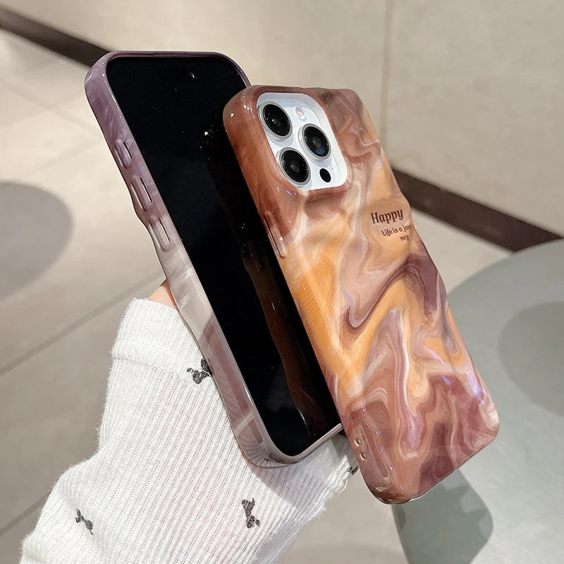 Neutral Marble Stone Case