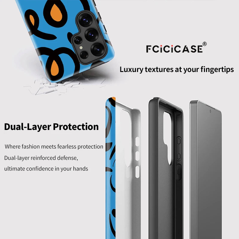 Samsung Galaxy Blue Wave Artistic Case