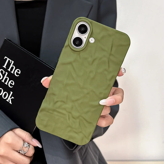 Olive Soft Touch Case For iPhone 17 Air 16 15 14 13 12 11 Pro Max