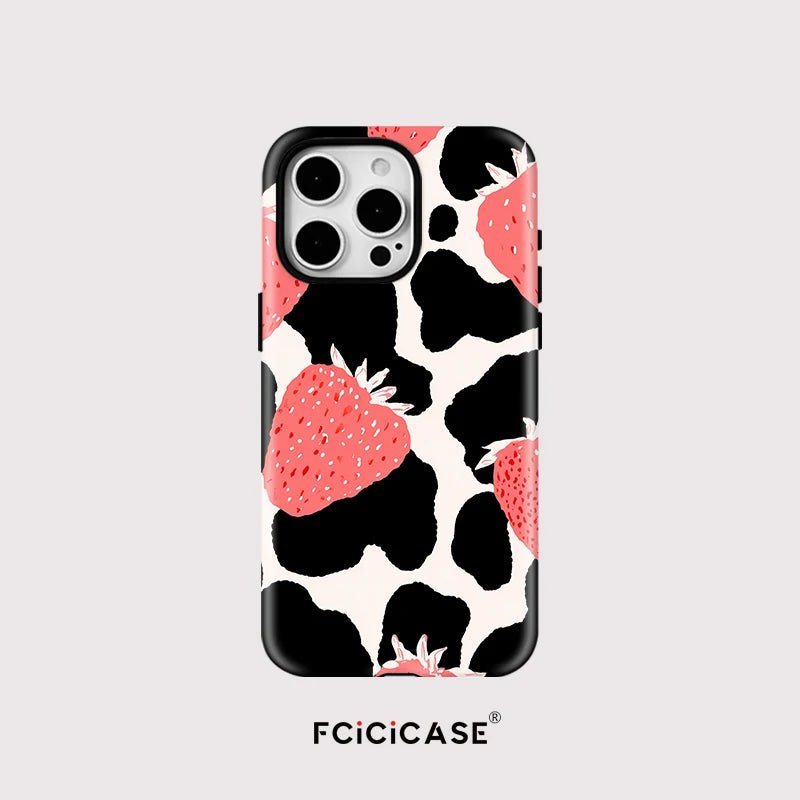 IPHONE Strawberry Cow Aesthetic Case