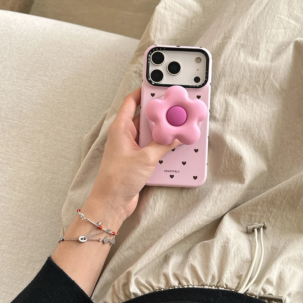 Flower Cute Heart Magnetic Case