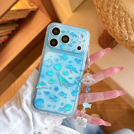 Ocean Charm Clear Case for iPhone 17Promax 17pro 17 16 pro 15