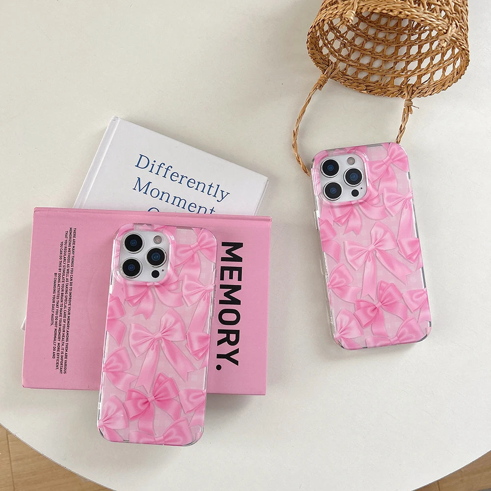 Pink Ribbon Phone Case for IPhone 13 15 14 16 17 Pro Max