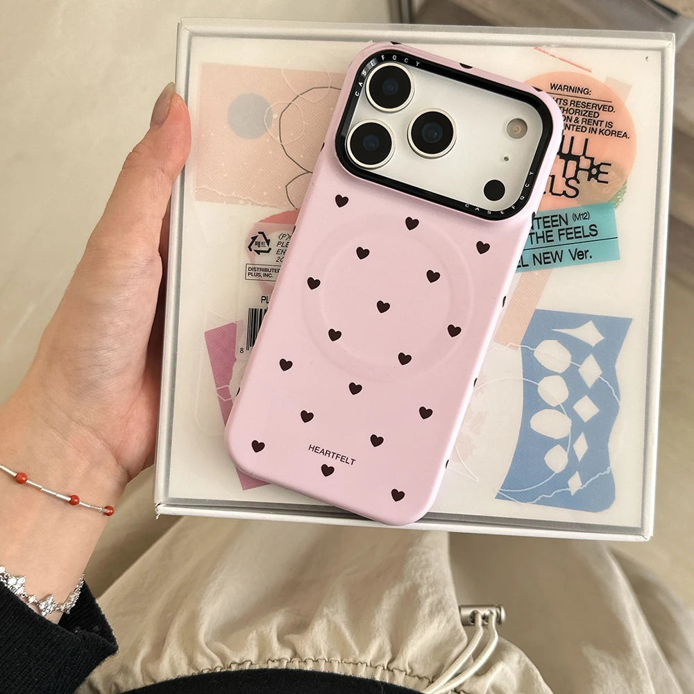 Flower Cute Heart Magnetic Case