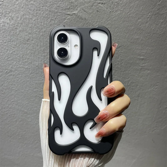 Hollowed Flame Case For iPhone 16 Pro Max 17 Air 15 13 12 11 14