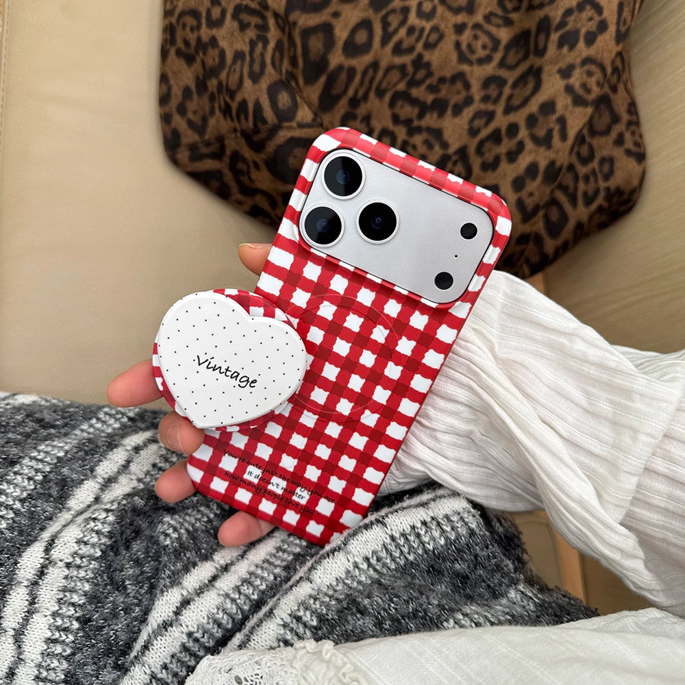 Cherry Picnic Gingham - Magnetic Cover