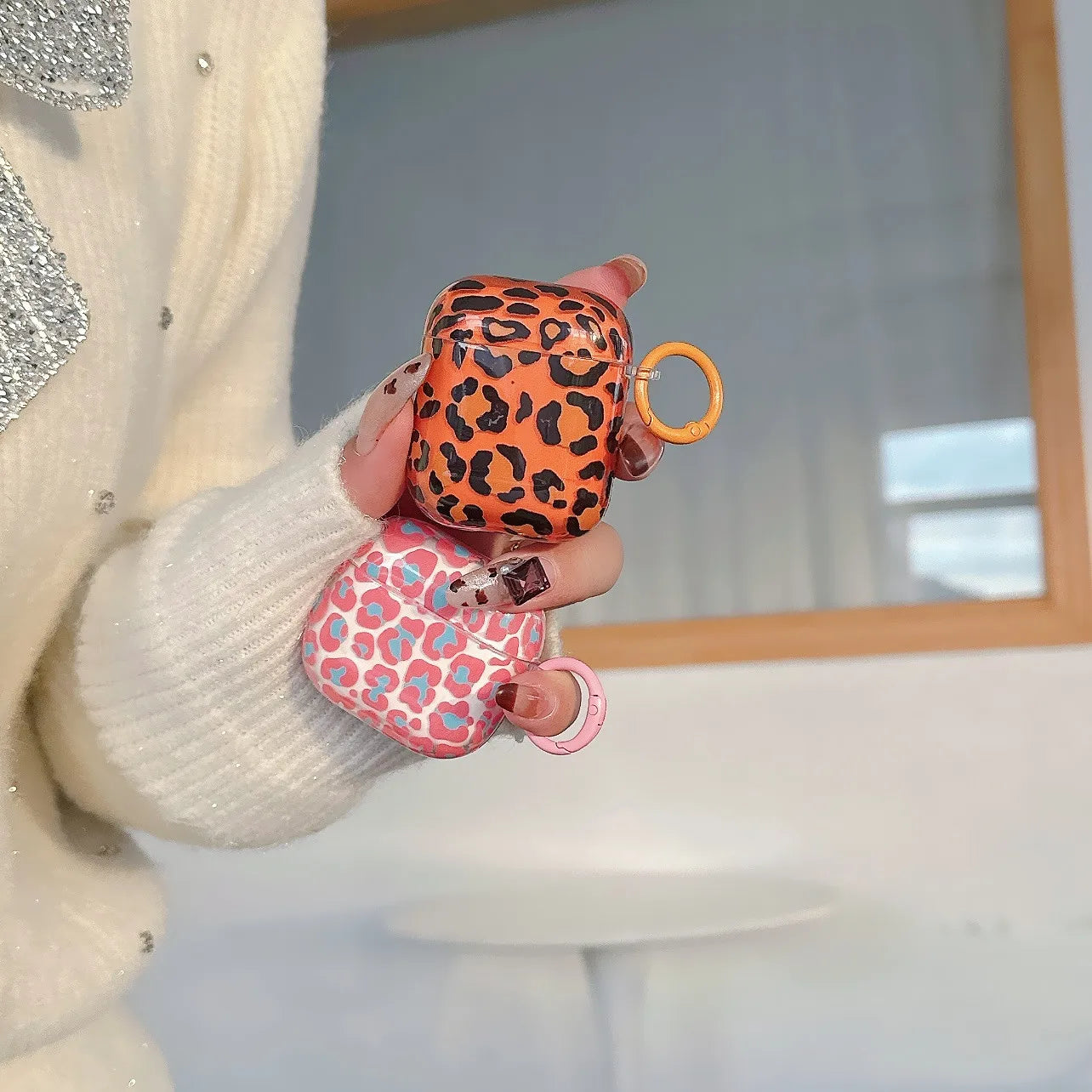 Neon Leopard AirPods Case